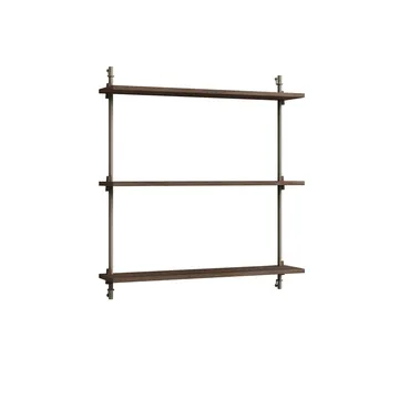 Wall Shelving vegghylle - Røkt eik-warm grey, 92x85x17,5 cm, WS.85.1 - MOEBE