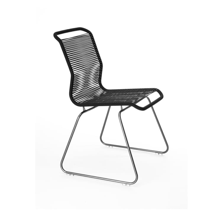 Panton One stol, black, rustfritt stål Montana