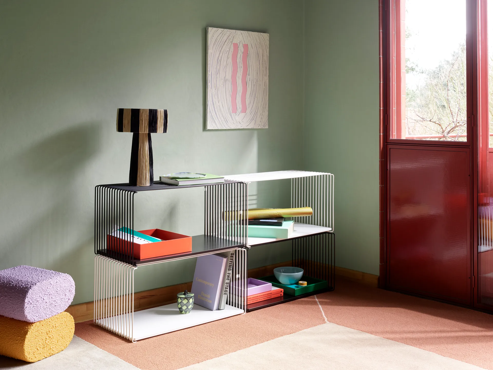 Panton Wire Extended hylle 70x34,8x34,8 cm, Black Montana