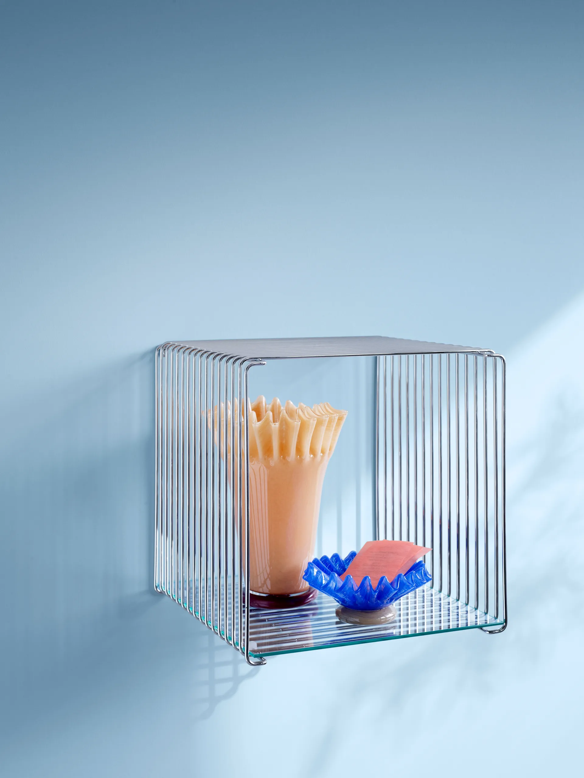 Panton Wire hylleplate 33x34,8 cm, Glass Montana