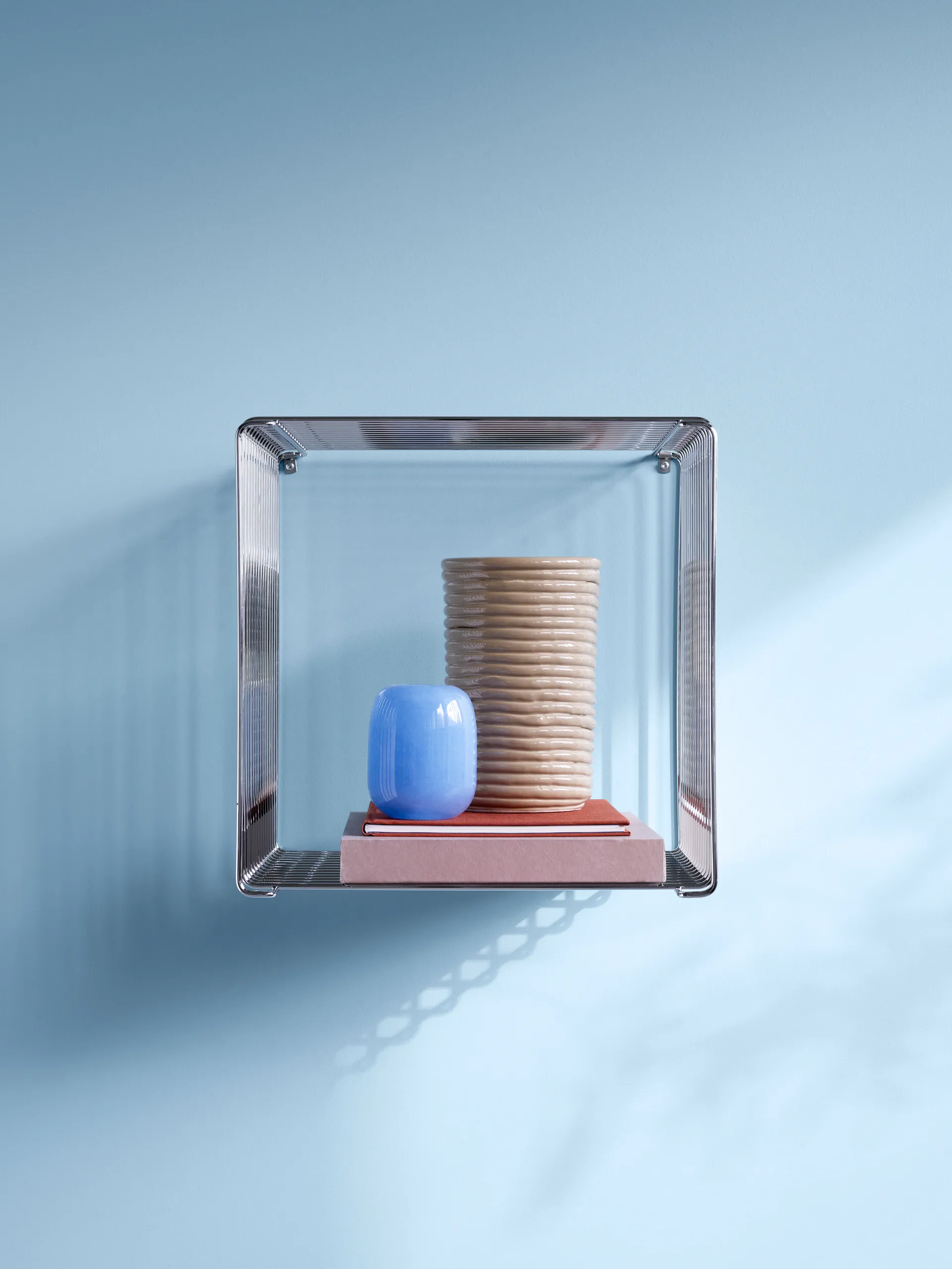 Panton Wire Single hylle 34,8x34,8x25,7 cm, Chrome Montana