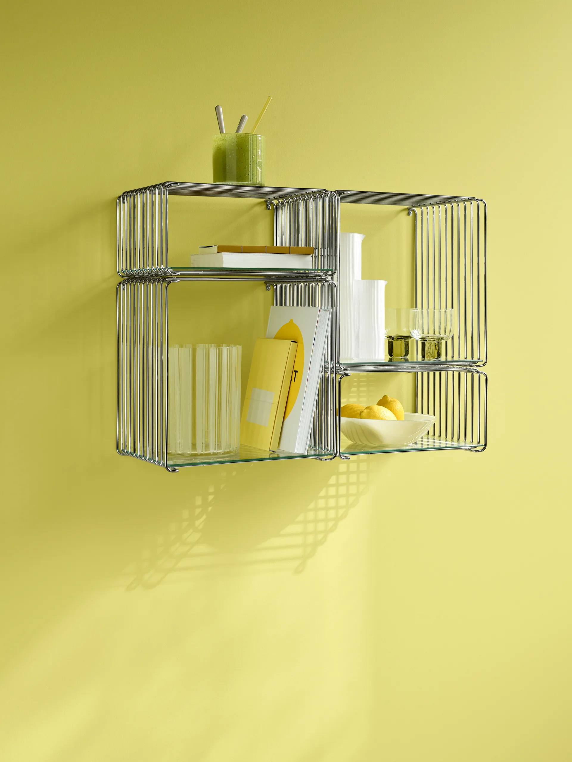 Panton Wire Single hylle 34,8x34,8x25,7 cm, Chrome Montana