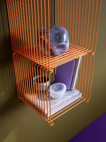 Panton Wire Single hylle 34,8x34,8x34,8 cm - Tangerine - Montana