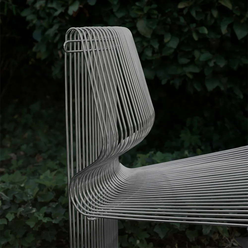 Pantonova modulsofa, Stainless steel, linear Montana