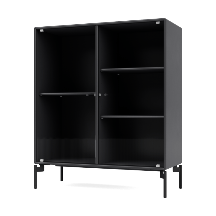 Ripple II vitrineskap 69,6 x 82,2 x 30 cm - Anthracite-ben black - Montana