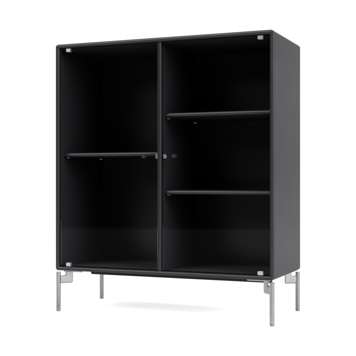Ripple II vitrineskap 69,6 x 82,2 x 30 cm, Anthracite-ben chrome Montana