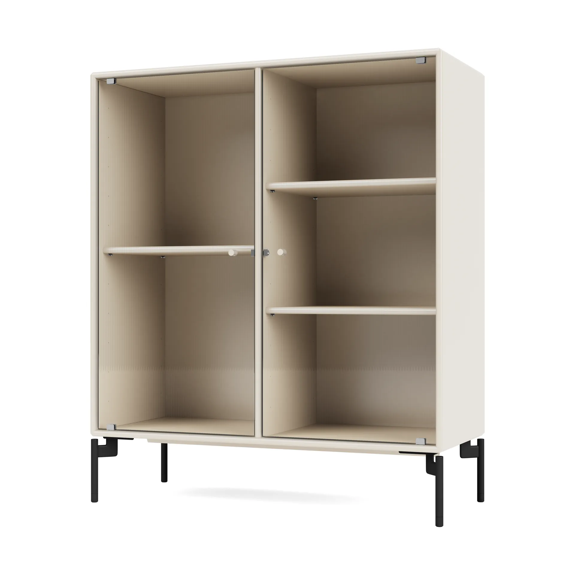 Ripple II vitrineskap 69,6 x 82,2 x 30 cm, Oat-ben black Montana