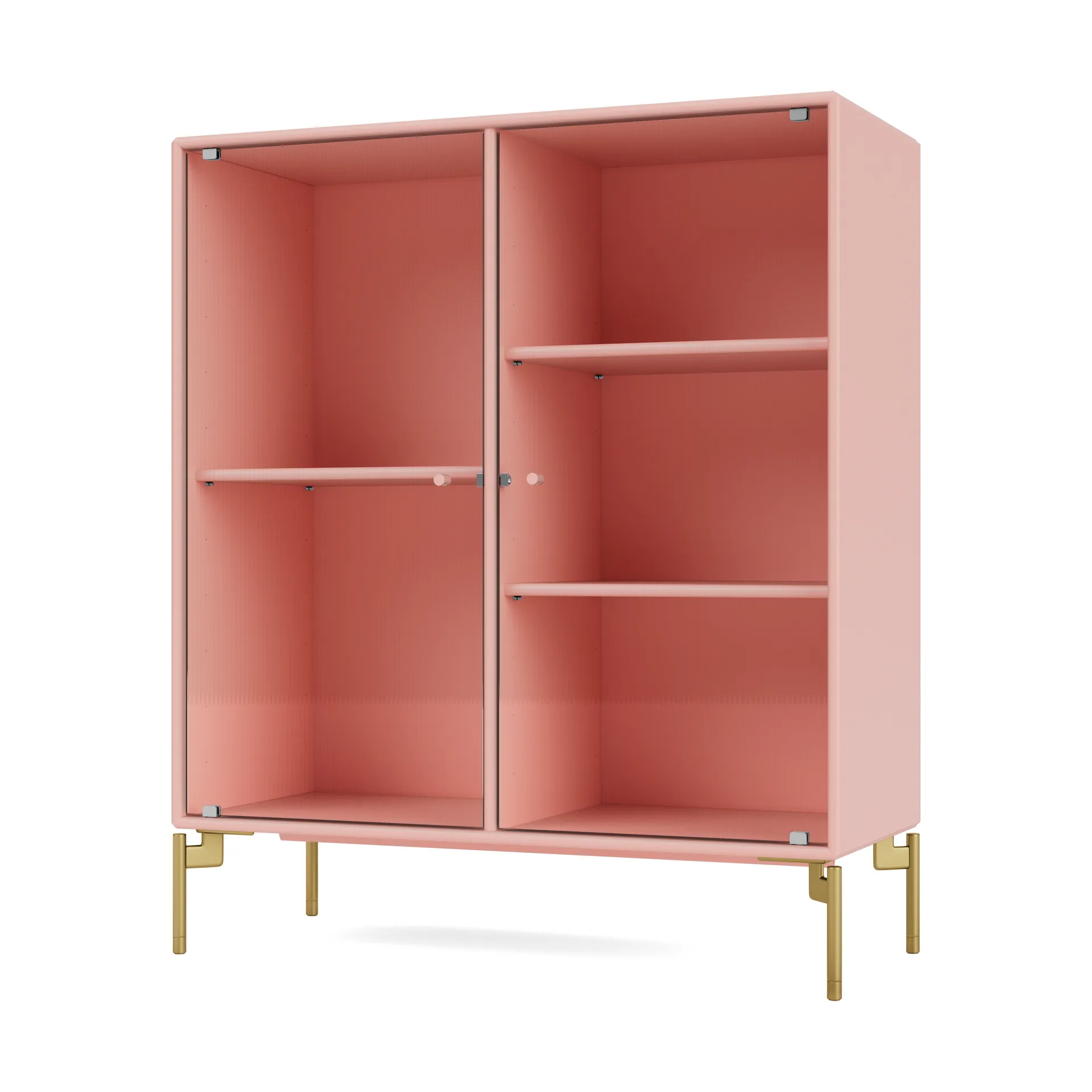 Ripple II vitrineskap 69,6 x 82,2 x 30 cm, Ruby-ben brass Montana