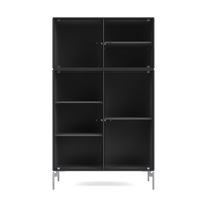 Ripple III vitrineskap 69,6 x 117,6 x 38 cm - Anthracite-ben chrome - Montana
