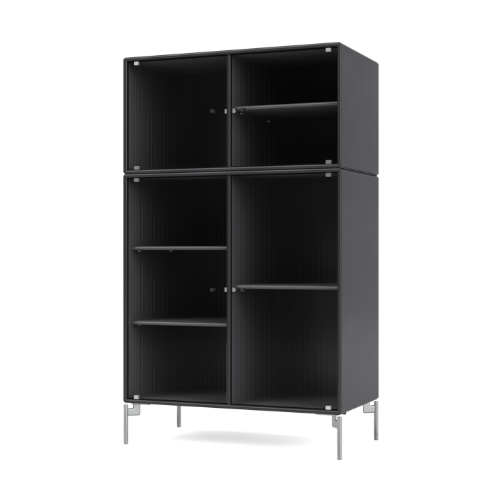 Ripple III vitrineskap 69,6 x 117,6 x 38 cm, Anthracite-ben chrome Montana