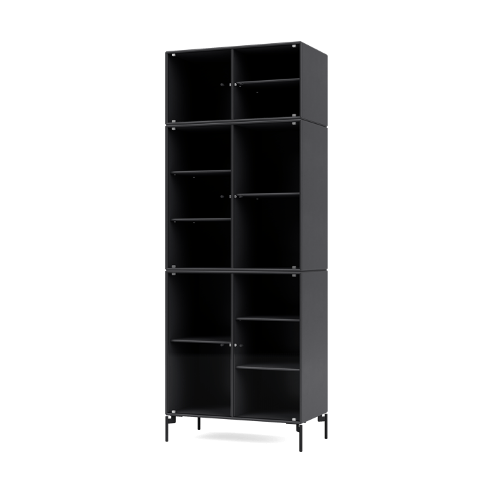 Ripple IV vitrineskap 69,6 x 187,2 x 38 cm - Anthracite-ben black - Montana