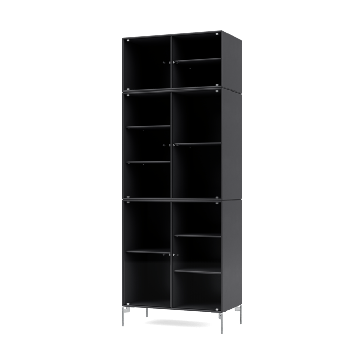 Ripple IV vitrineskap 69,6 x 187,2 x 38 cm, Anthracite-ben chrome Montana