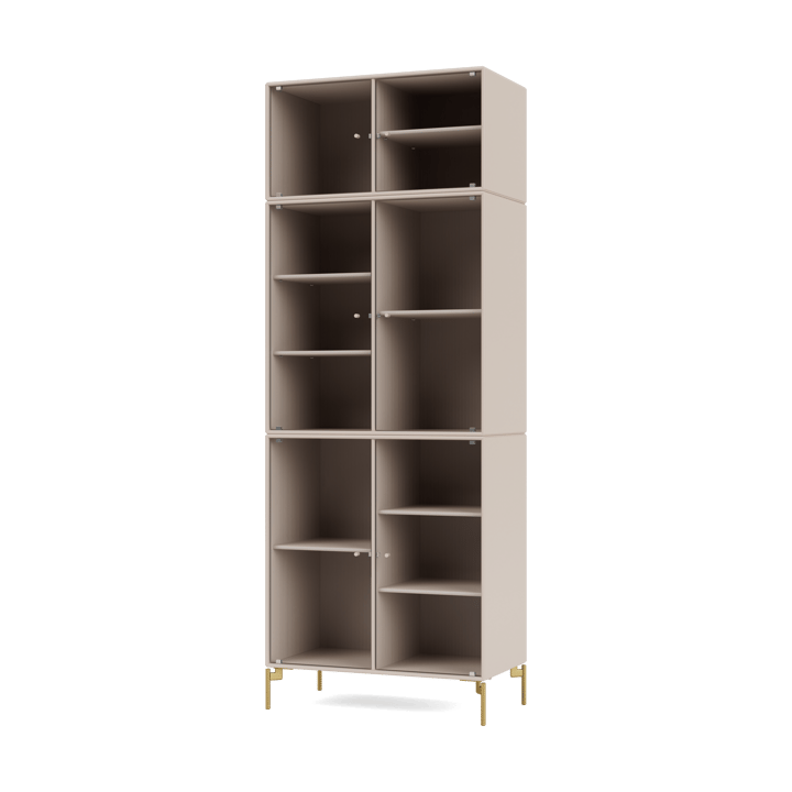 Ripple IV vitrineskap 69,6 x 187,2 x 38 cm, Clay-ben brass Montana