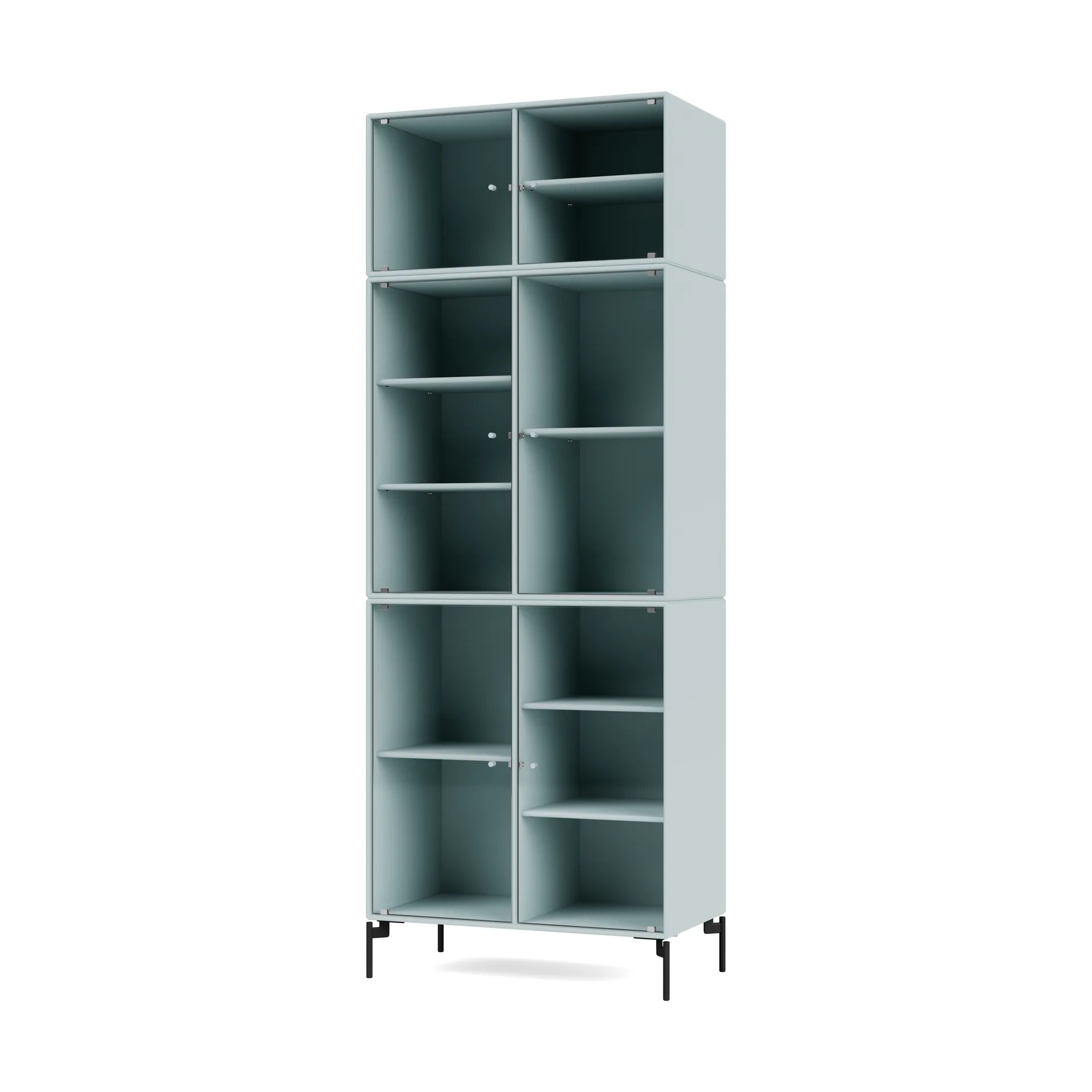 Ripple IV vitrineskap 69,6 x 187,2 x 38 cm, Flint-ben black Montana