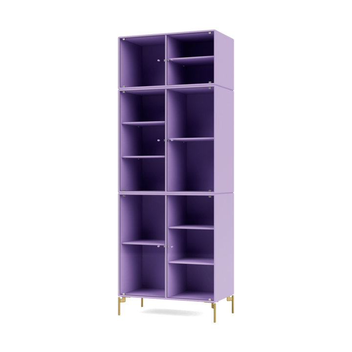 Ripple IV vitrineskap 69,6 x 187,2 x 38 cm - Iris-ben brass - Montana