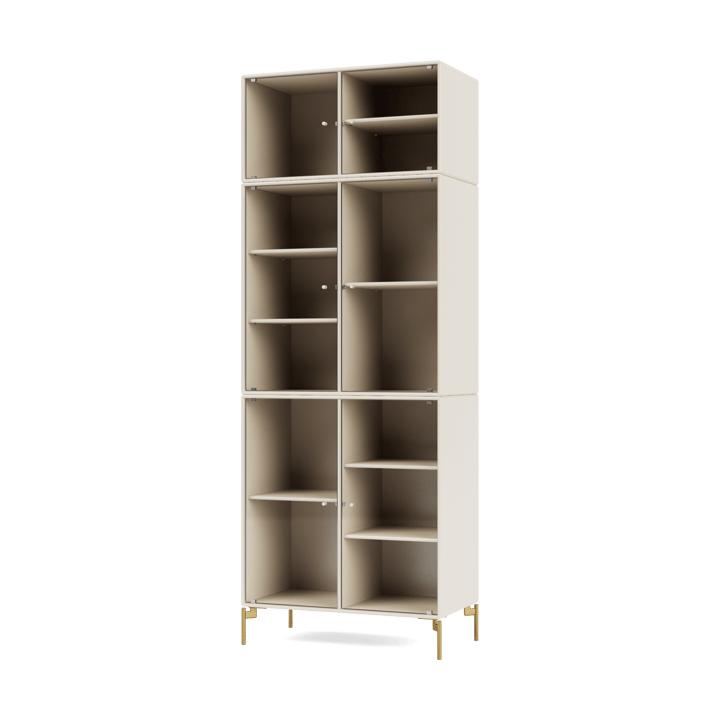 Ripple IV vitrineskap 69,6 x 187,2 x 38 cm - Oat-ben brass - Montana