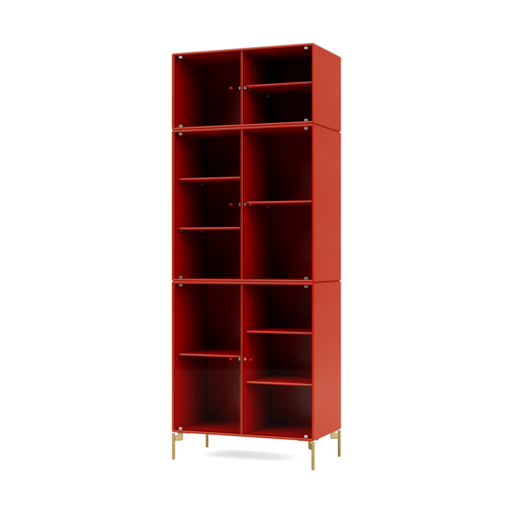 Ripple IV vitrineskap 69,6 x 187,2 x 38 cm - Rosehip-ben brass - Montana