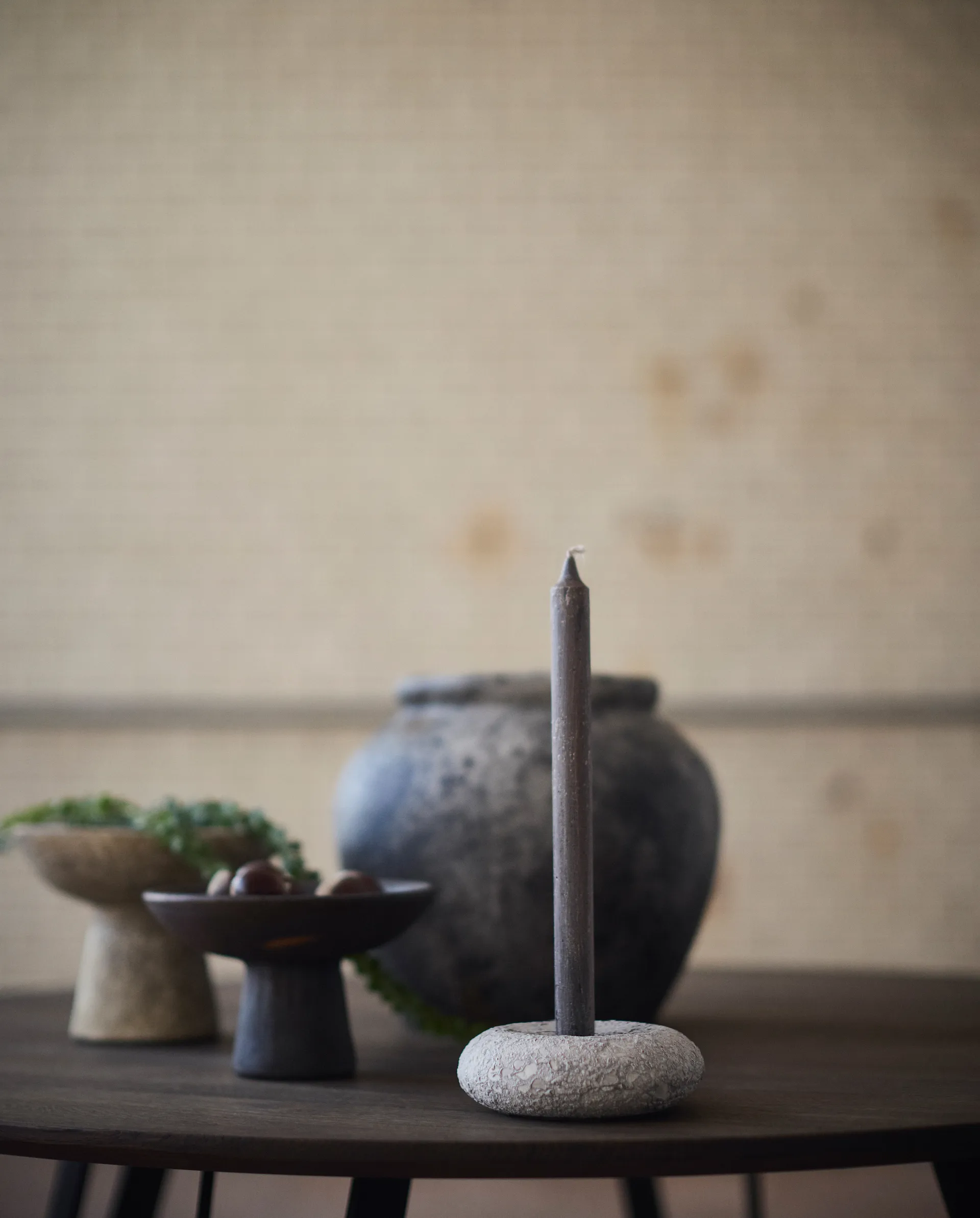 Luna lysestake, Grey, Ø13x4,8 cm MUUBS