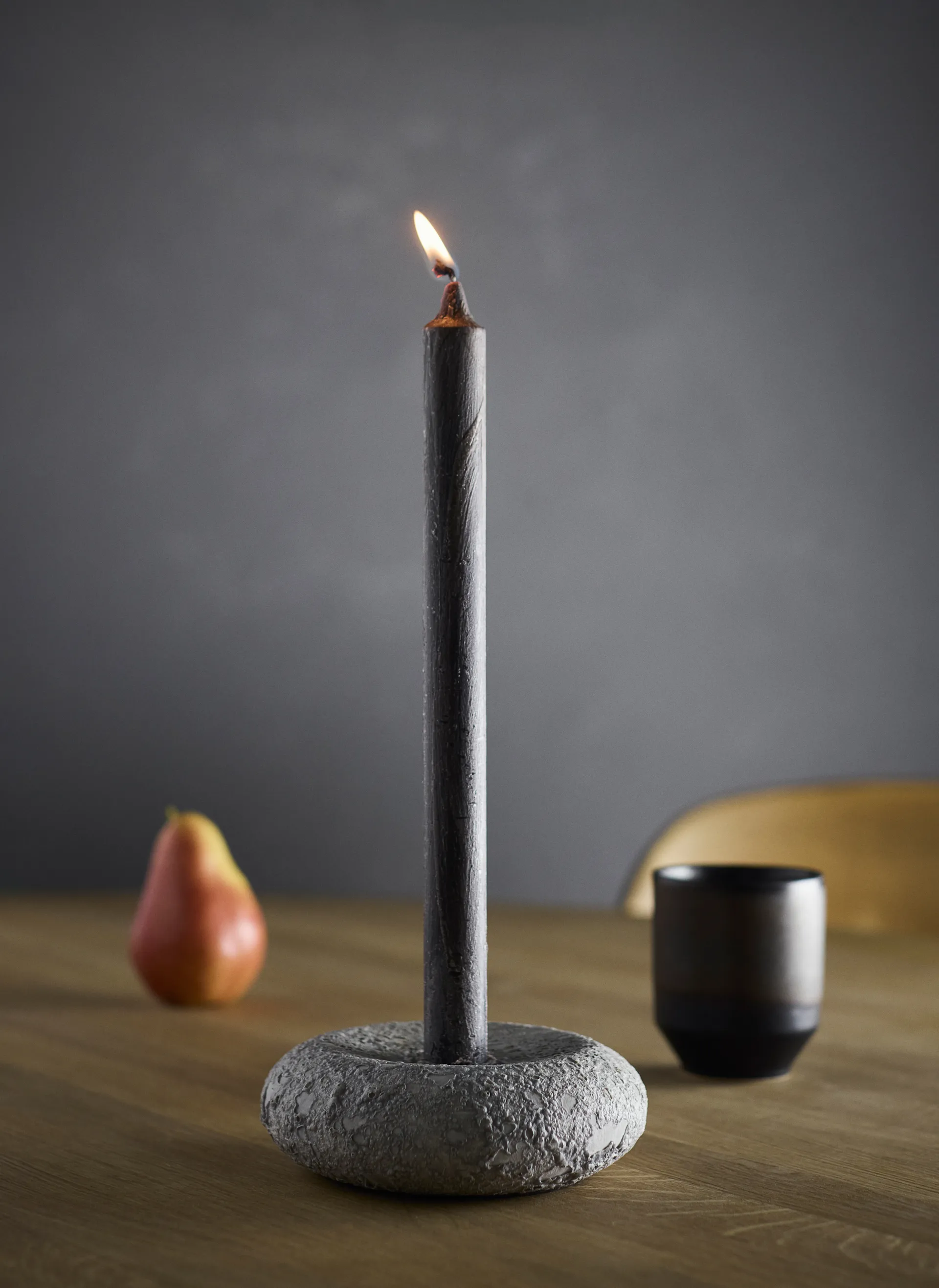 Luna lysestake, Grey, Ø13x4,8 cm MUUBS