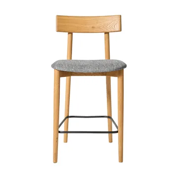 Tetra barstol - Betongfarget stoff-naturoljet eik - MUUBS