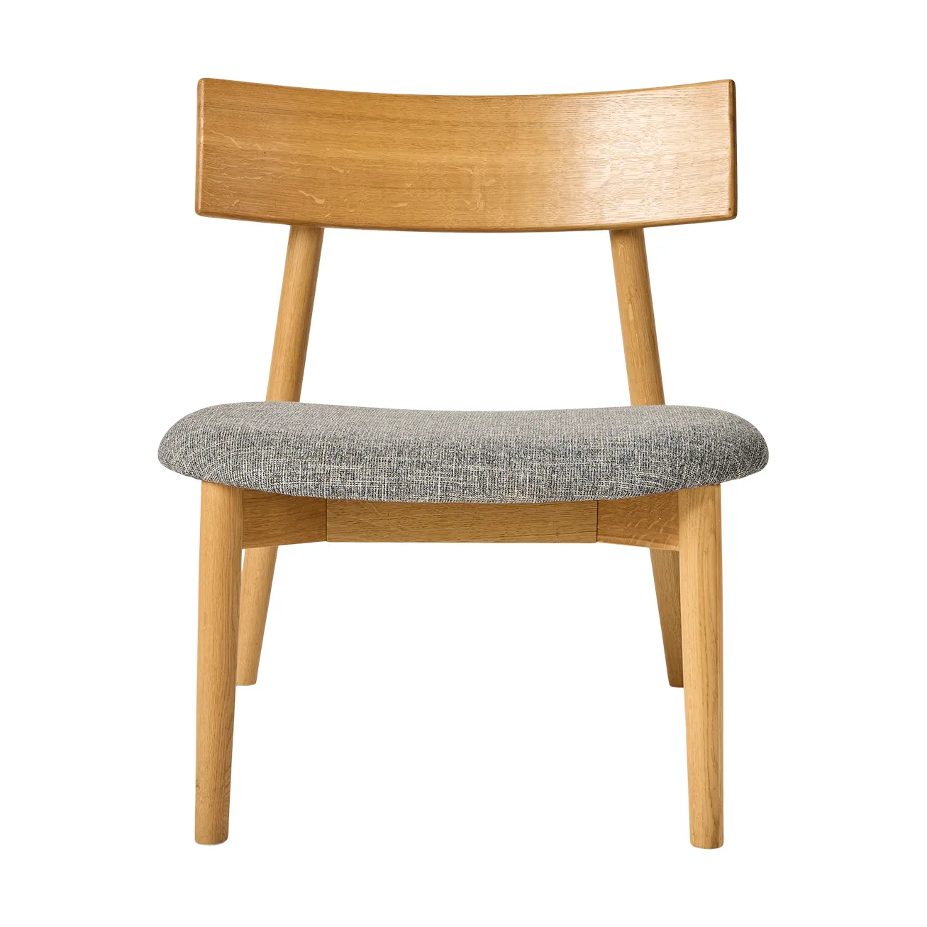 Tetra lounge chair, Betongfarget stoff-naturoljet eik MUUBS