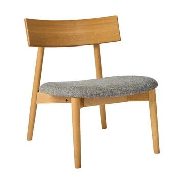 Tetra lounge chair - Betongfarget stoff-naturoljet eik - MUUBS