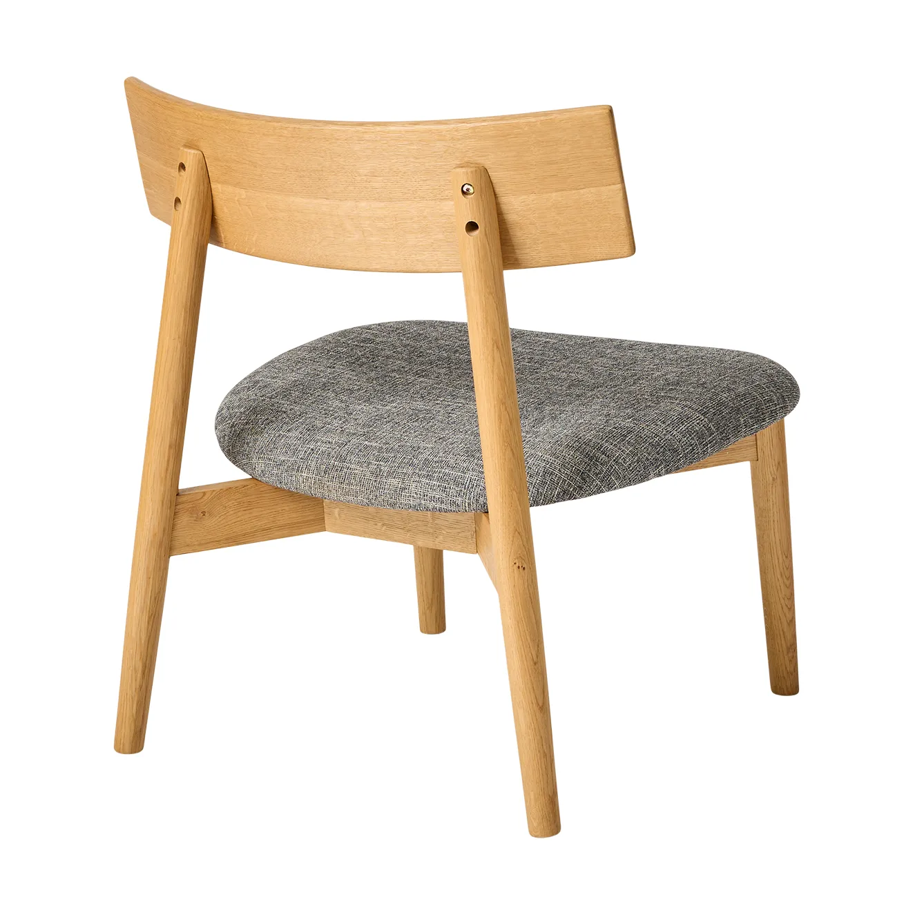Tetra lounge chair, Betongfarget stoff-naturoljet eik MUUBS