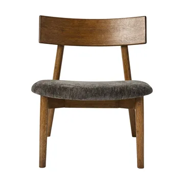 Tetra lounge chair - Granittfarget stoff-mørkoljet eik - MUUBS