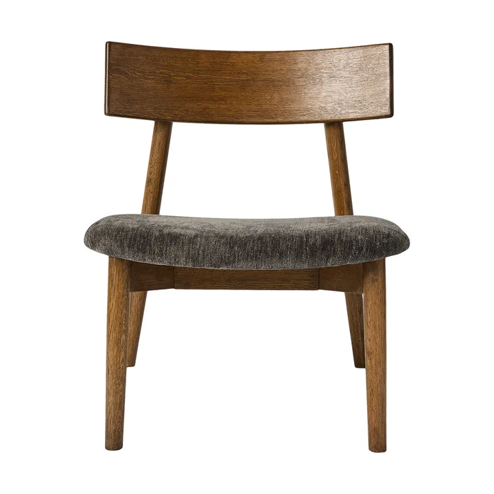 Tetra lounge chair - Granittfarget stoff-mørkoljet eik - MUUBS
