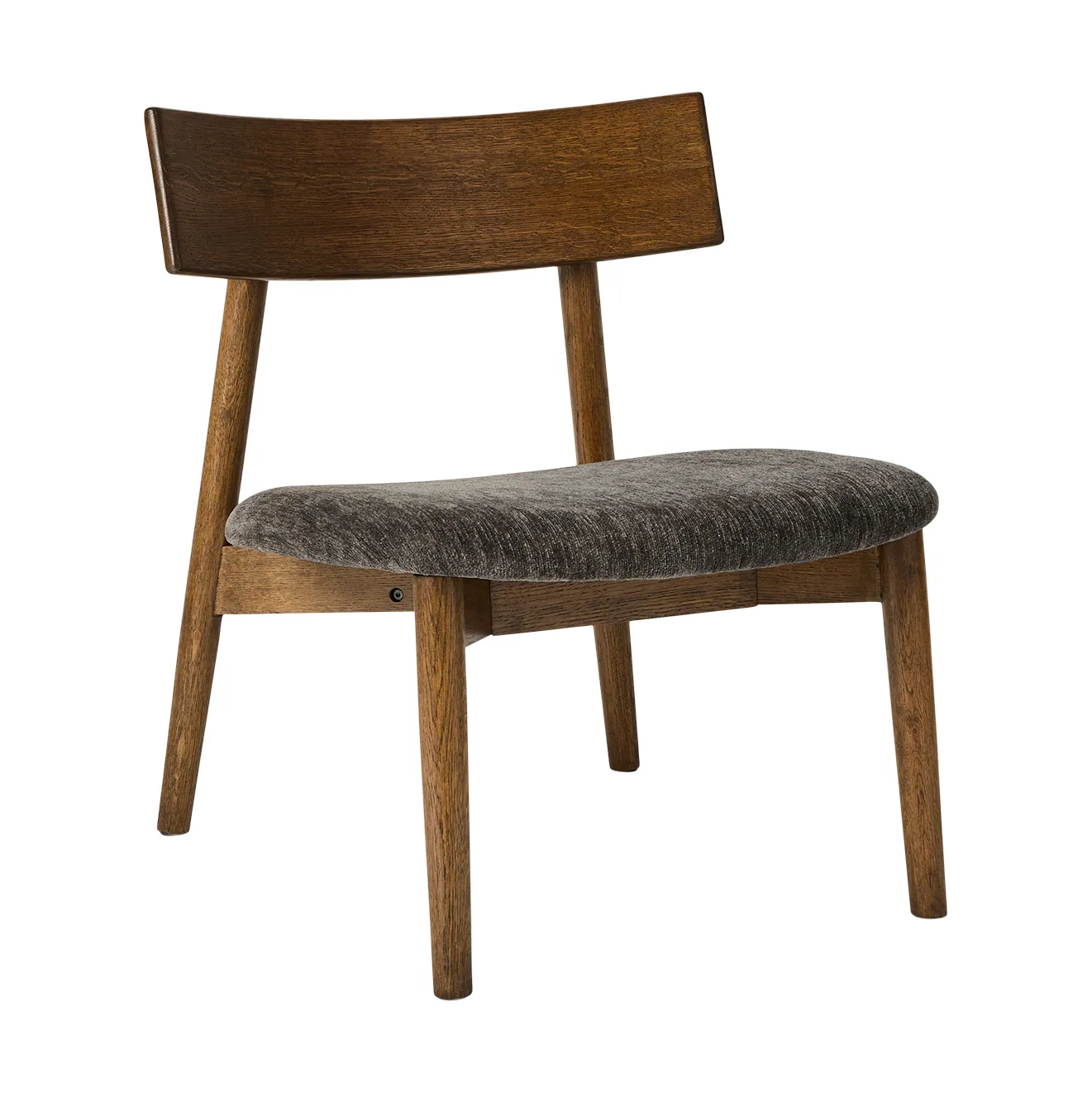Tetra lounge chair, Granittfarget stoff-mørkoljet eik MUUBS