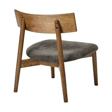 Tetra lounge chair - Granittfarget stoff-mørkoljet eik - MUUBS