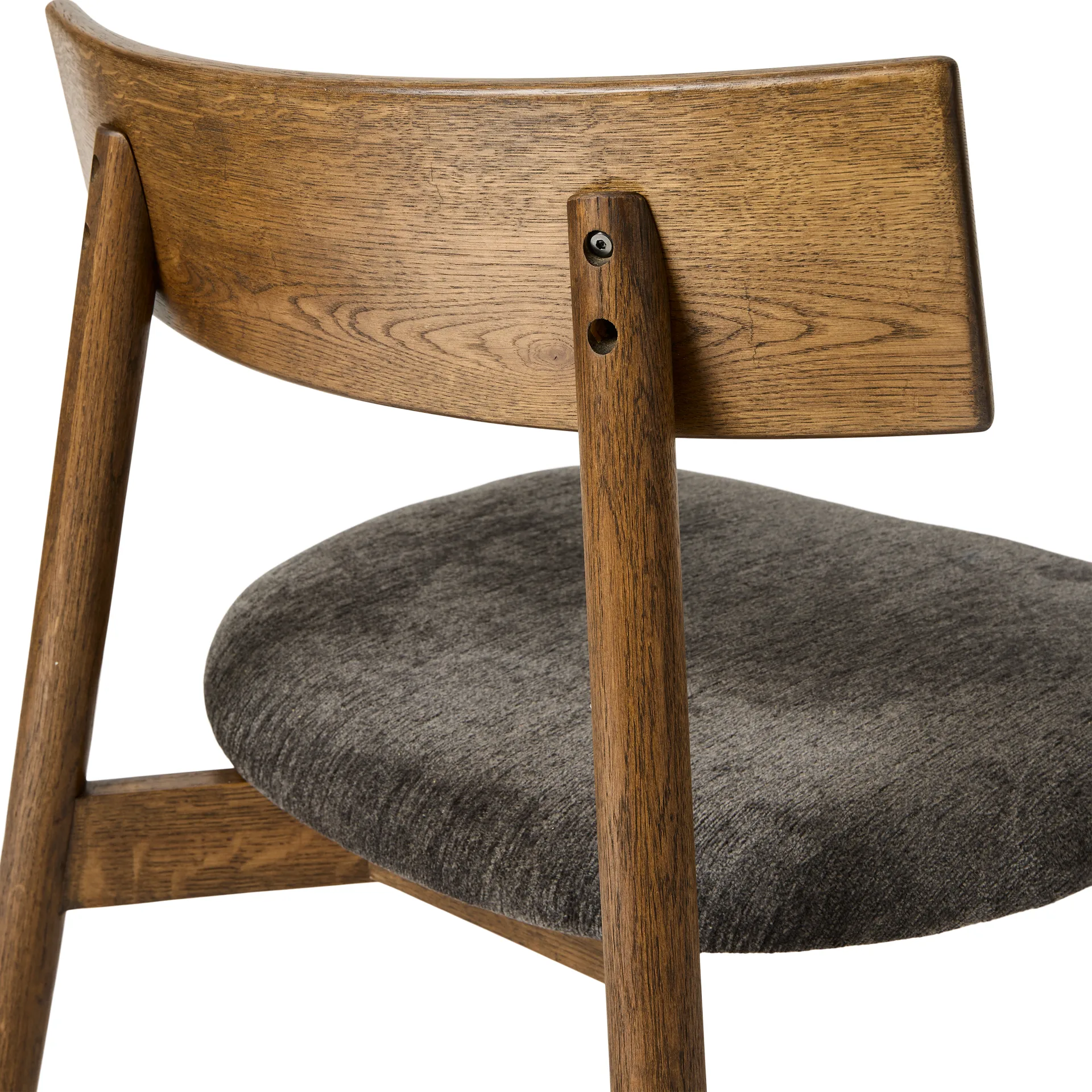 Tetra lounge chair, Granittfarget stoff-mørkoljet eik MUUBS