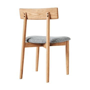 Tetra stol med sete - Betongfarget stoff-naturoljet eik - MUUBS
