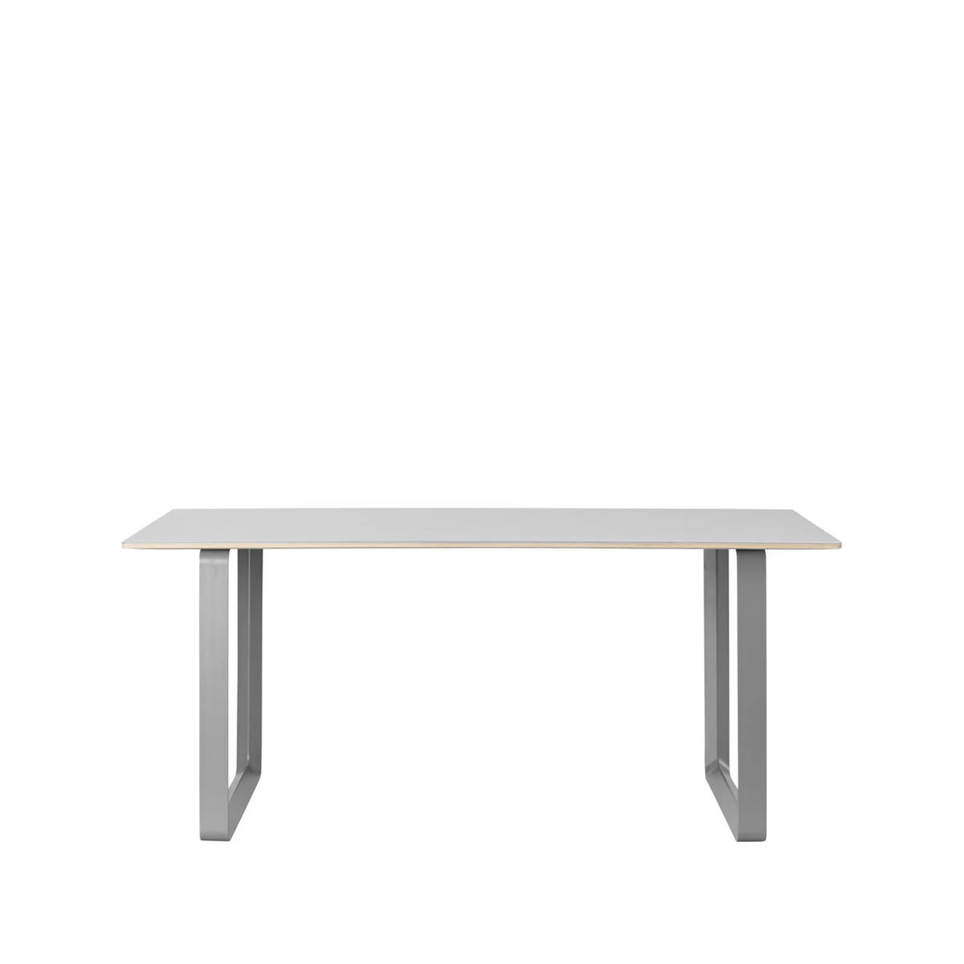 70/70 spisebord 170 x 85 cm, Grey linoleum-Plywood-Grey Muuto