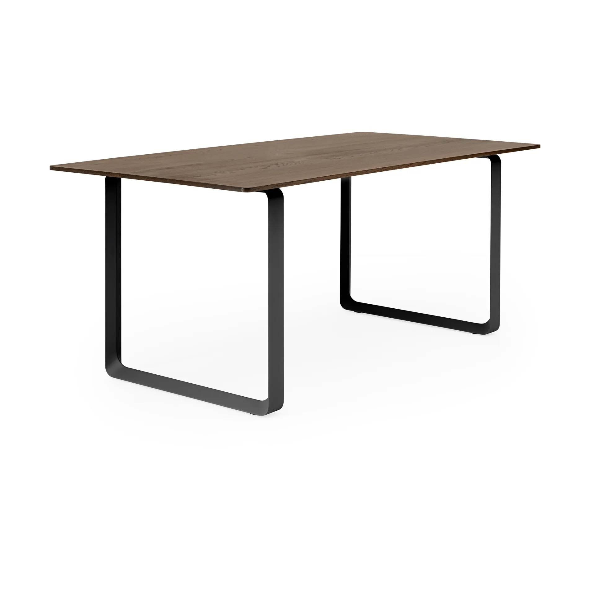 70/70 spisebord 170 x 85 cm, Solid smoked oak-Black Muuto