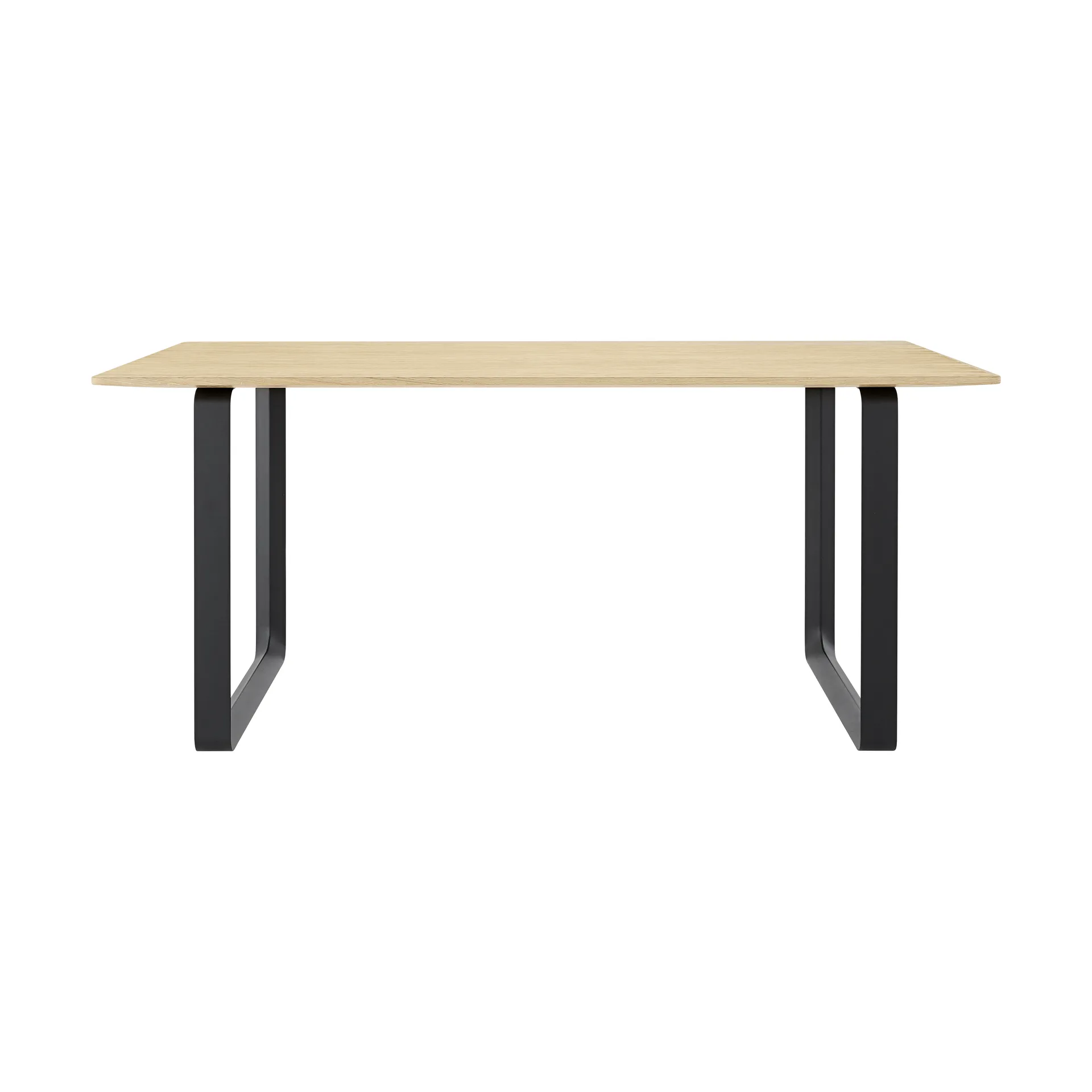 70/70 spisebord 170 x 85 cm, Solid smoked oak-Black Muuto