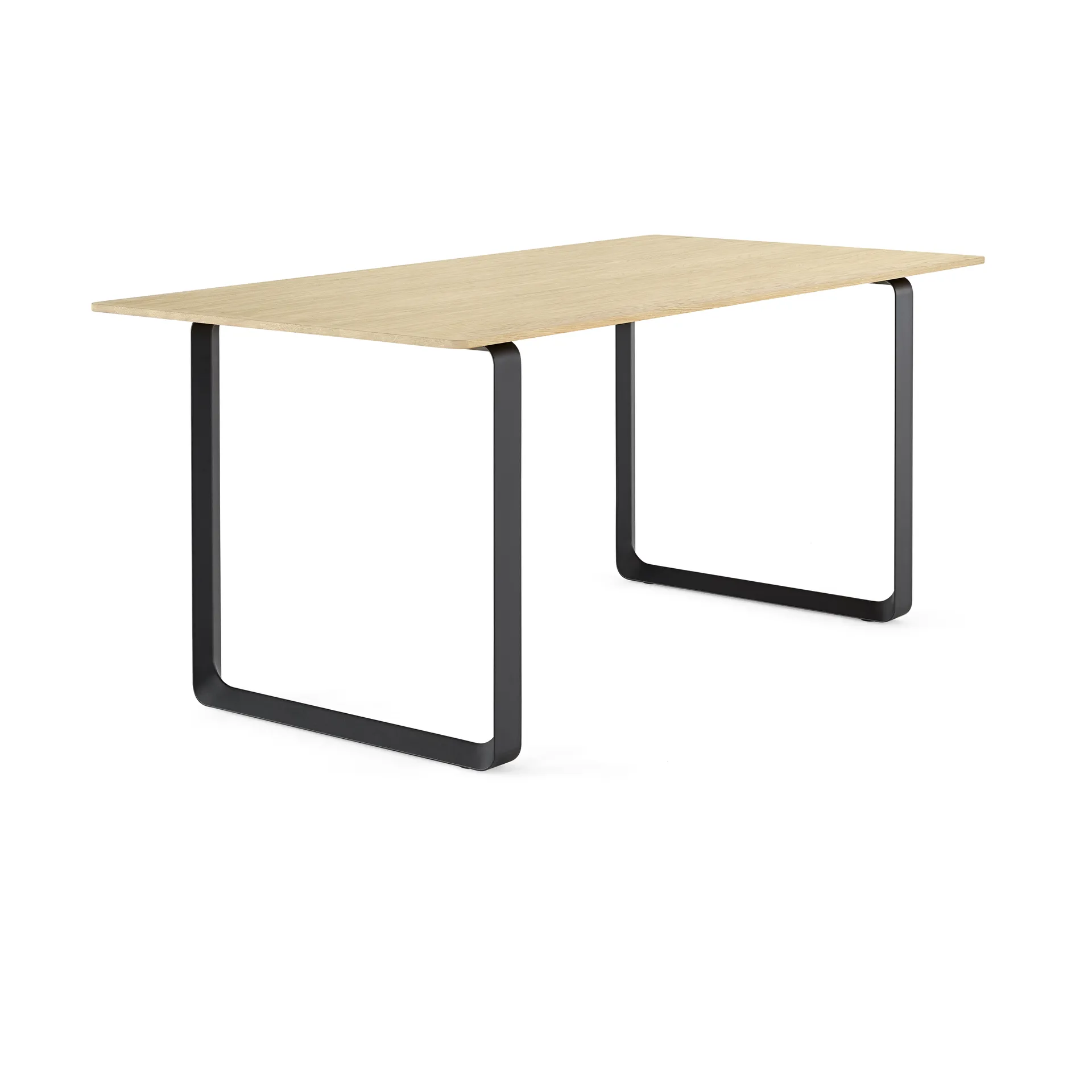 70/70 spisebord 170 x 85 cm, Solid smoked oak-Black Muuto
