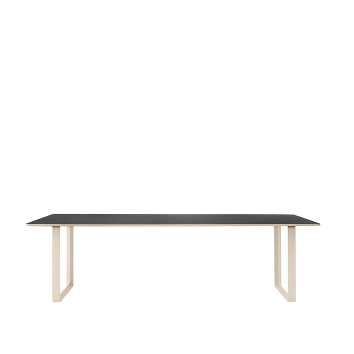 70/70 spisebord 255 x 108 cm - Black linoleum-Plywood-Sand - Muuto