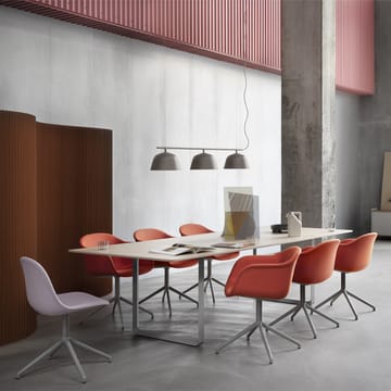 70/70 spisebord 295 x 108 cm - Grey linoleum-Plywood-Grey - Muuto
