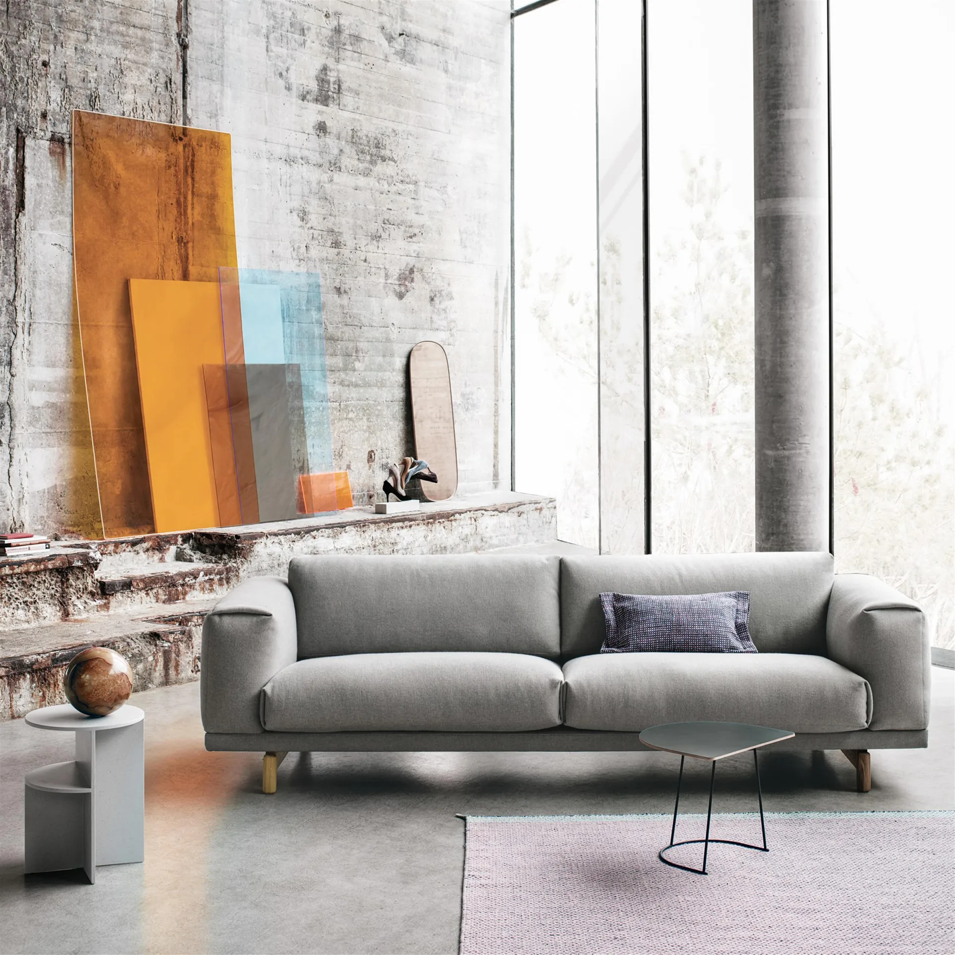 Airy sofabord half size, svart Muuto