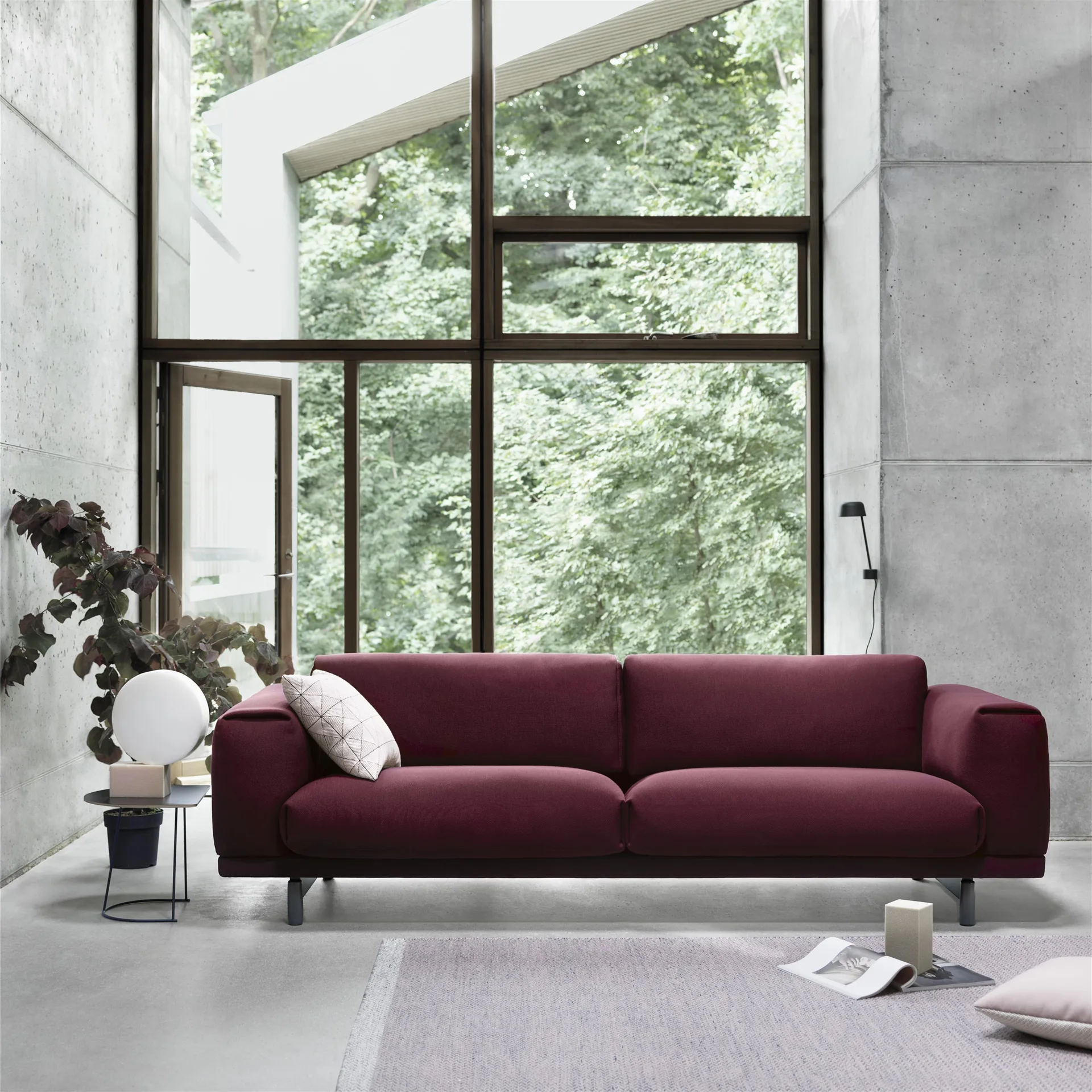 Airy sofabord half size, svart Muuto