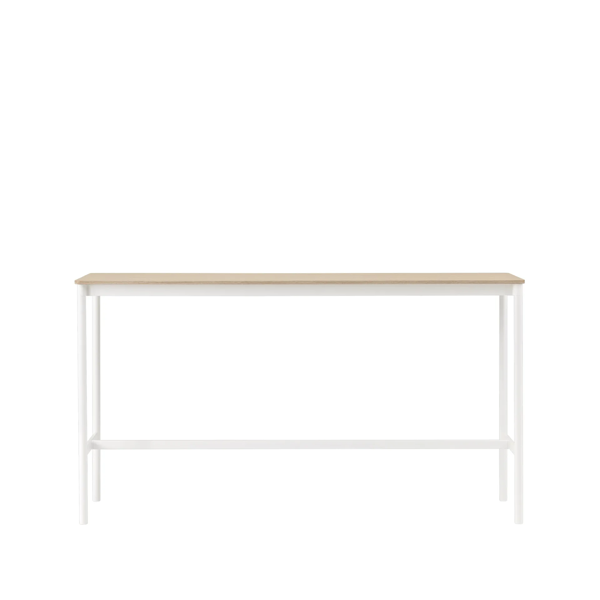 Base High barbord, oak, hvitt stativ, plywoodkant, b 50 l 190 h 105 Muuto
