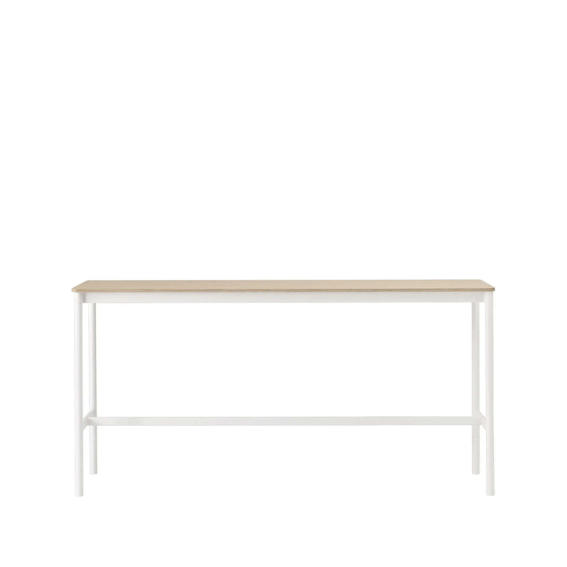 Base High barbord, oak, hvitt stativ, plywoodkant, b 50 l 190 h 95 Muuto