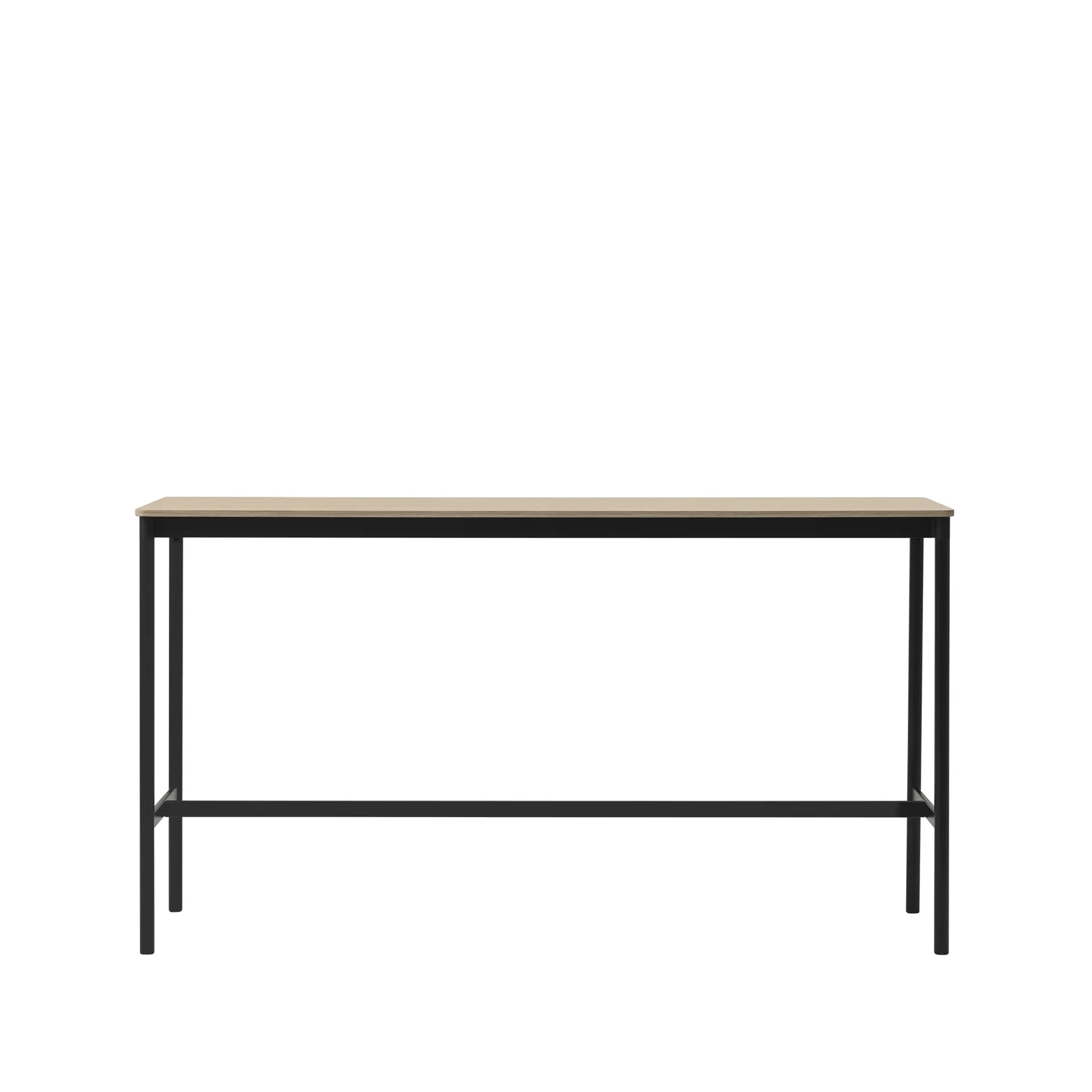 Base High barbord, oak, sort stativ, plywoodkant, b 50 l 190 h 105 Muuto