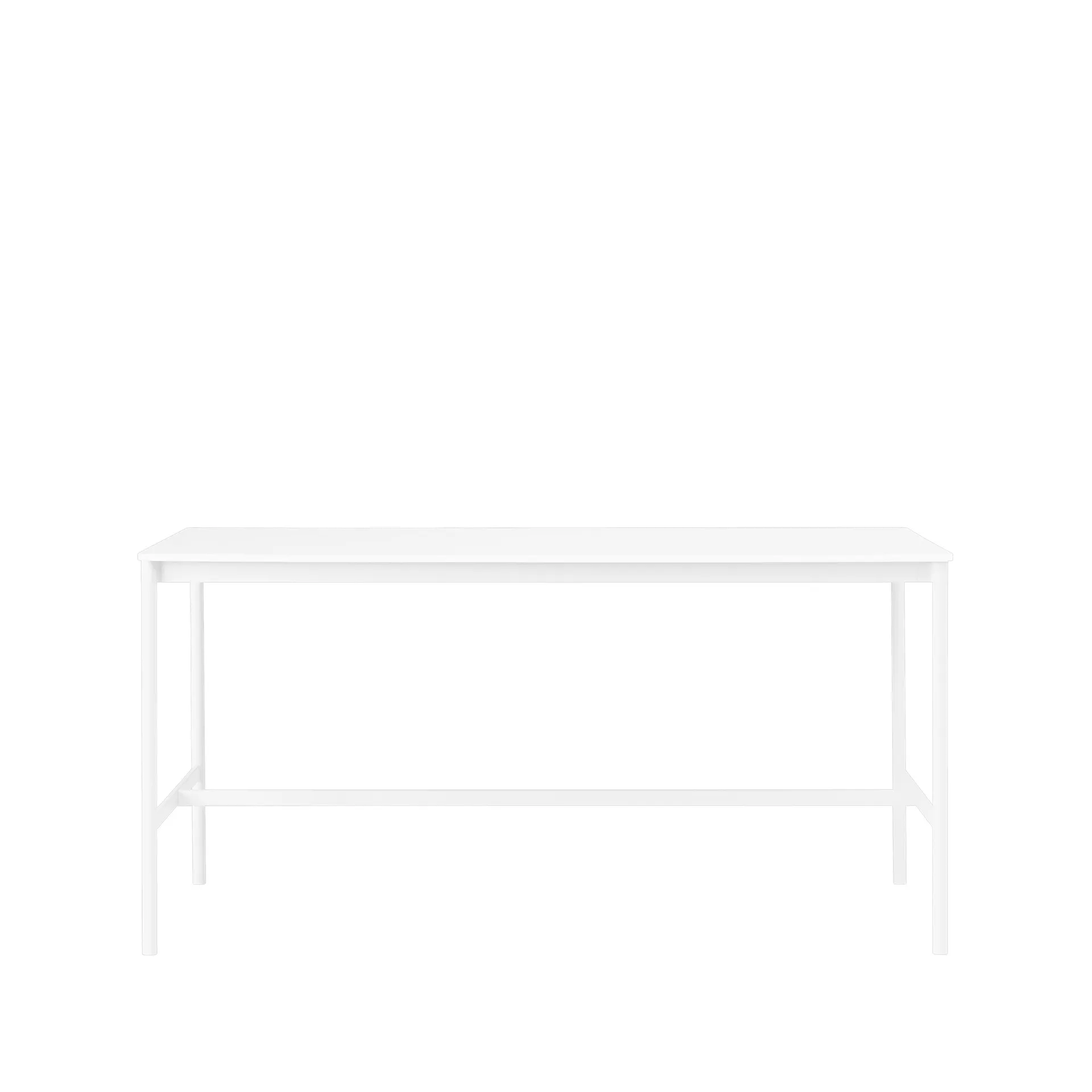 Base High barbord, white laminate, hvitt stativ, abs kant, b 85 l 190 h 95 Muuto