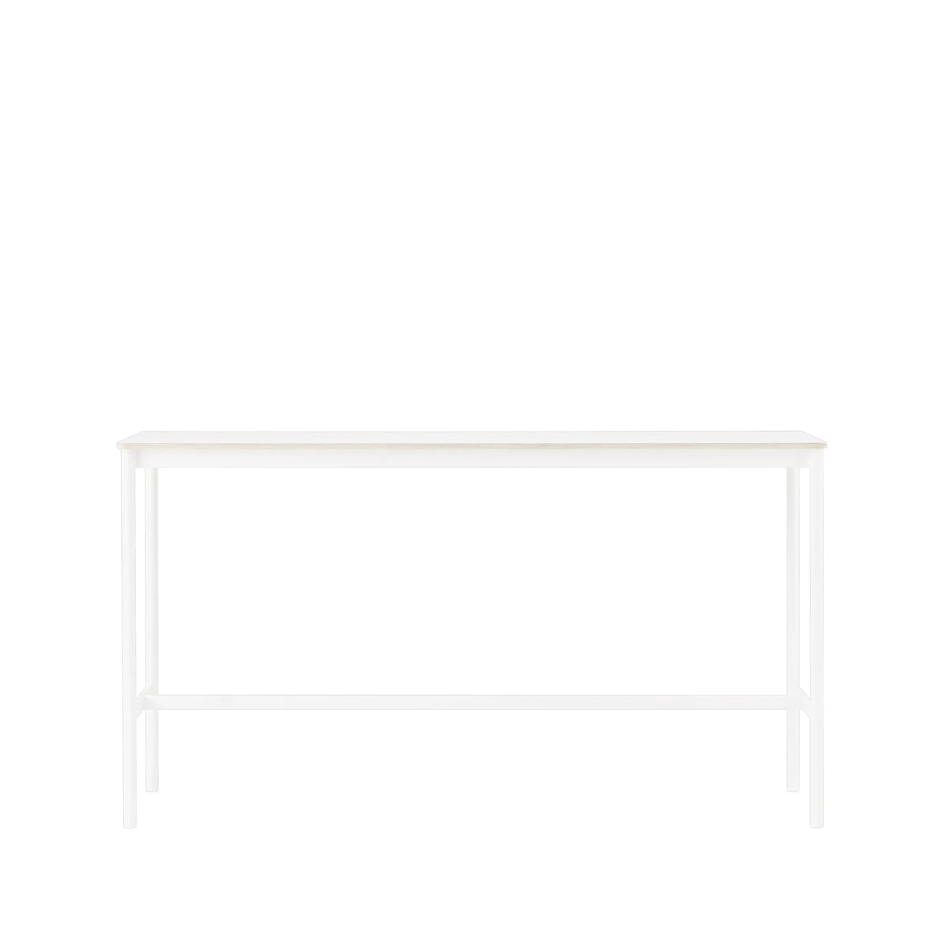 Base High barbord, white laminate, hvitt stativ, plywoodkant, b 50 l 190 h 105 Muuto