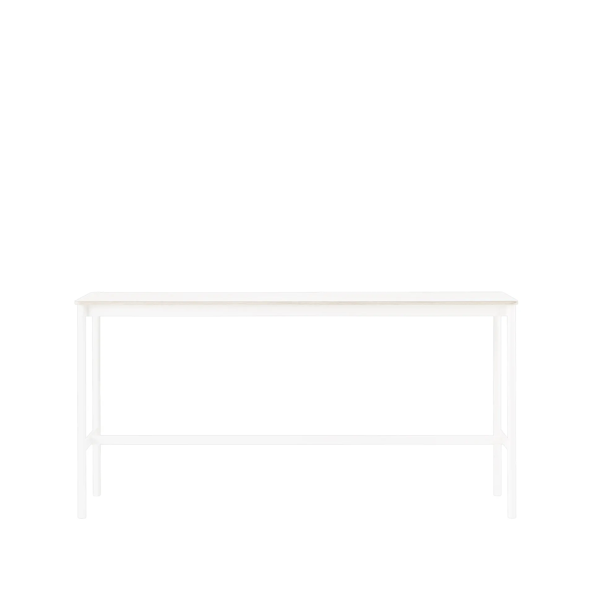 Base High barbord, white laminate, hvitt stativ, plywoodkant, b 50 l 190 h 95 Muuto