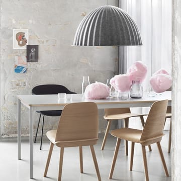 Base spisebord - white, plywoodkant, 190 x 85 cm - Muuto