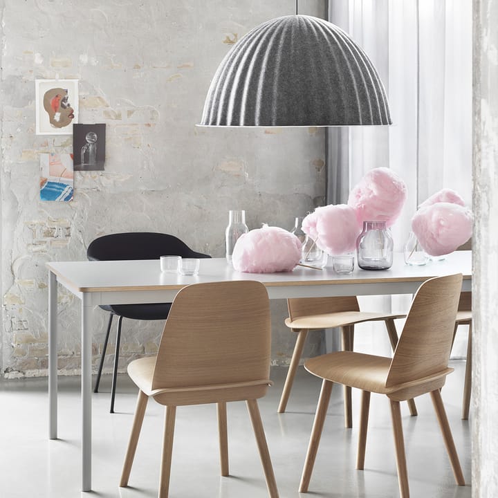 Base spisebord, white, plywoodkant, 250 x 90 cm Muuto