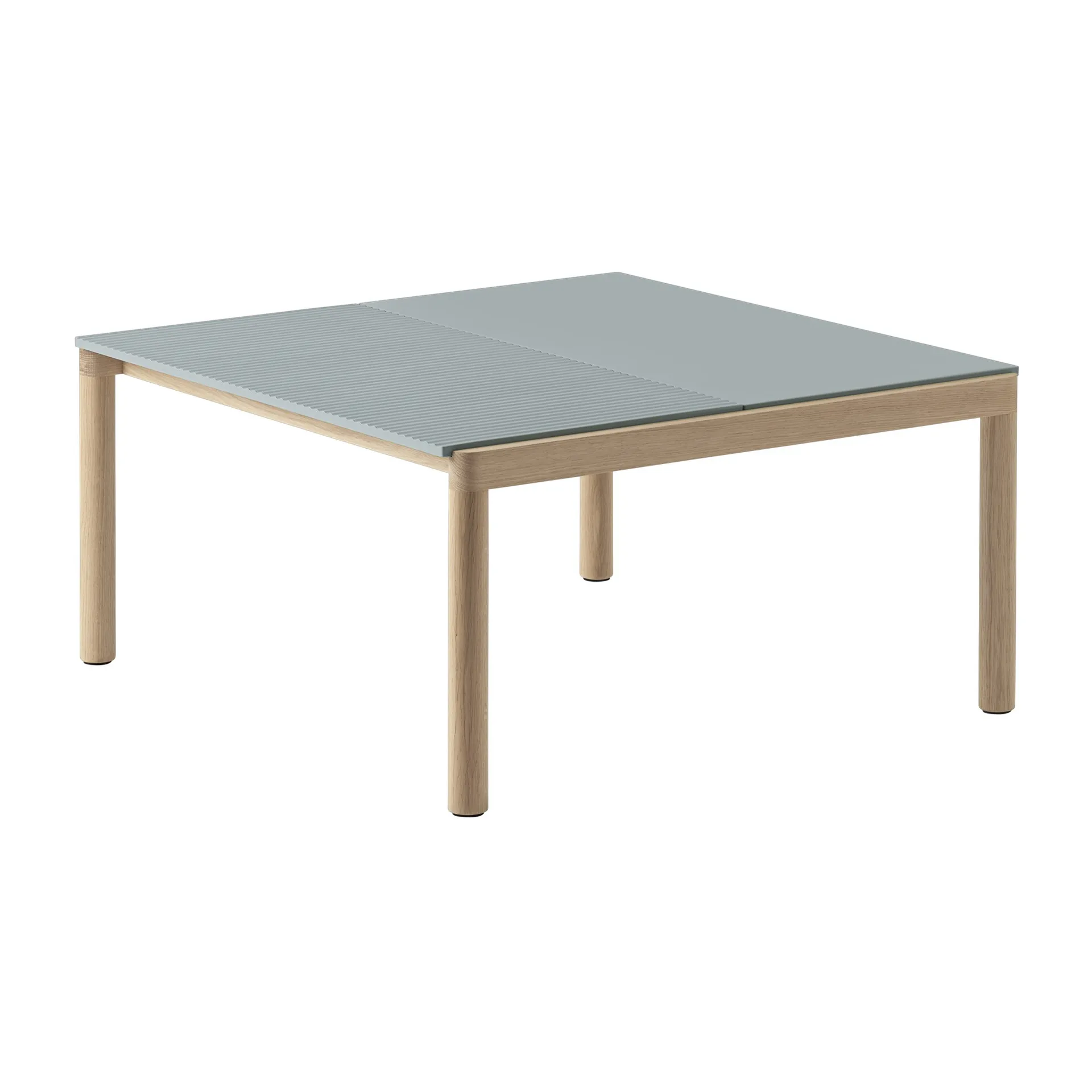 Couple 1 Plain-1 Wavy salongbord 80 x 84 x 40 cm, Pale blue-oak Muuto
